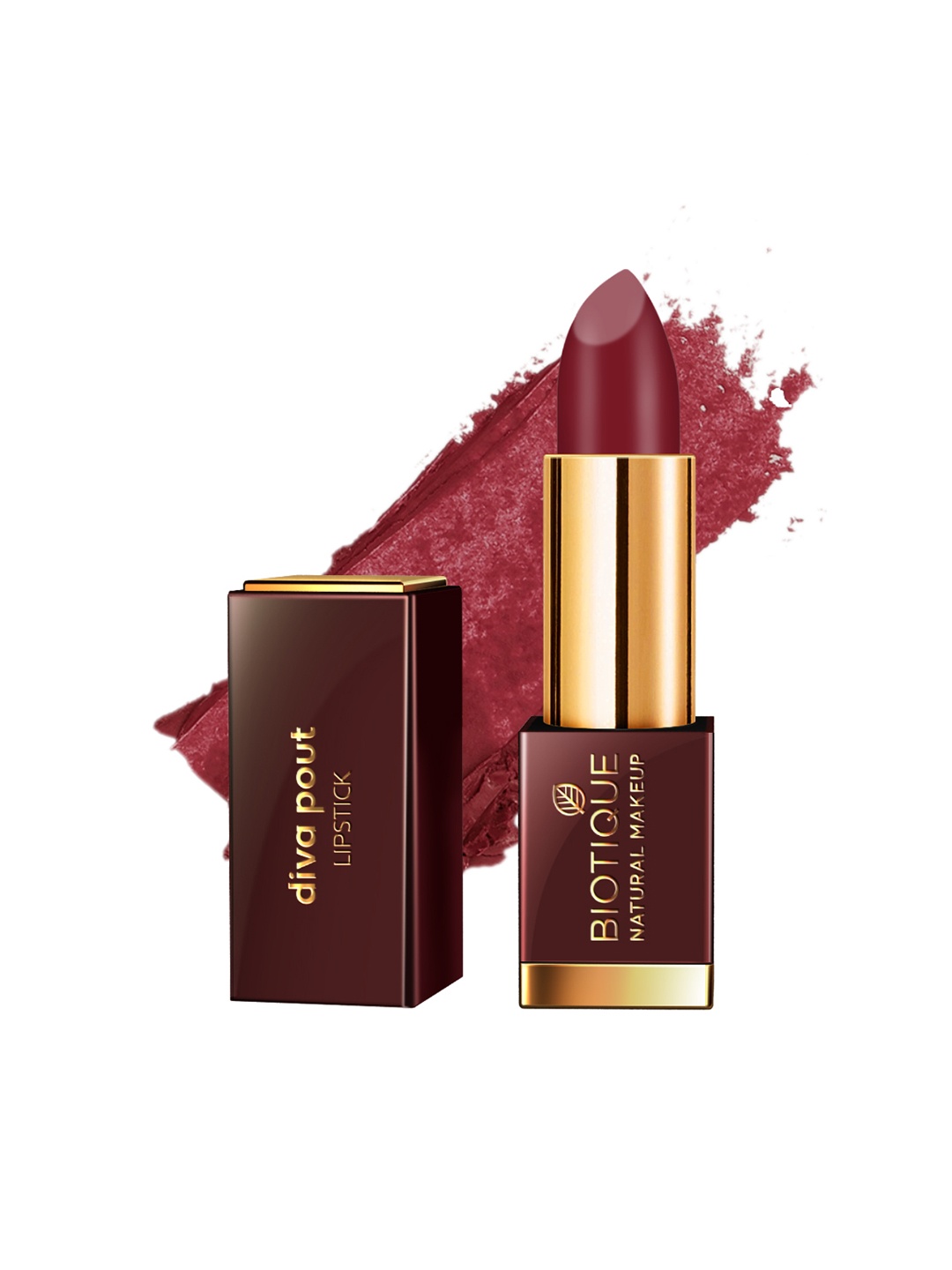 

BIOTIQUE NATURAL MAKEUP Diva Pout Lipstick-P103 Dark Romance 4 g, Burgundy