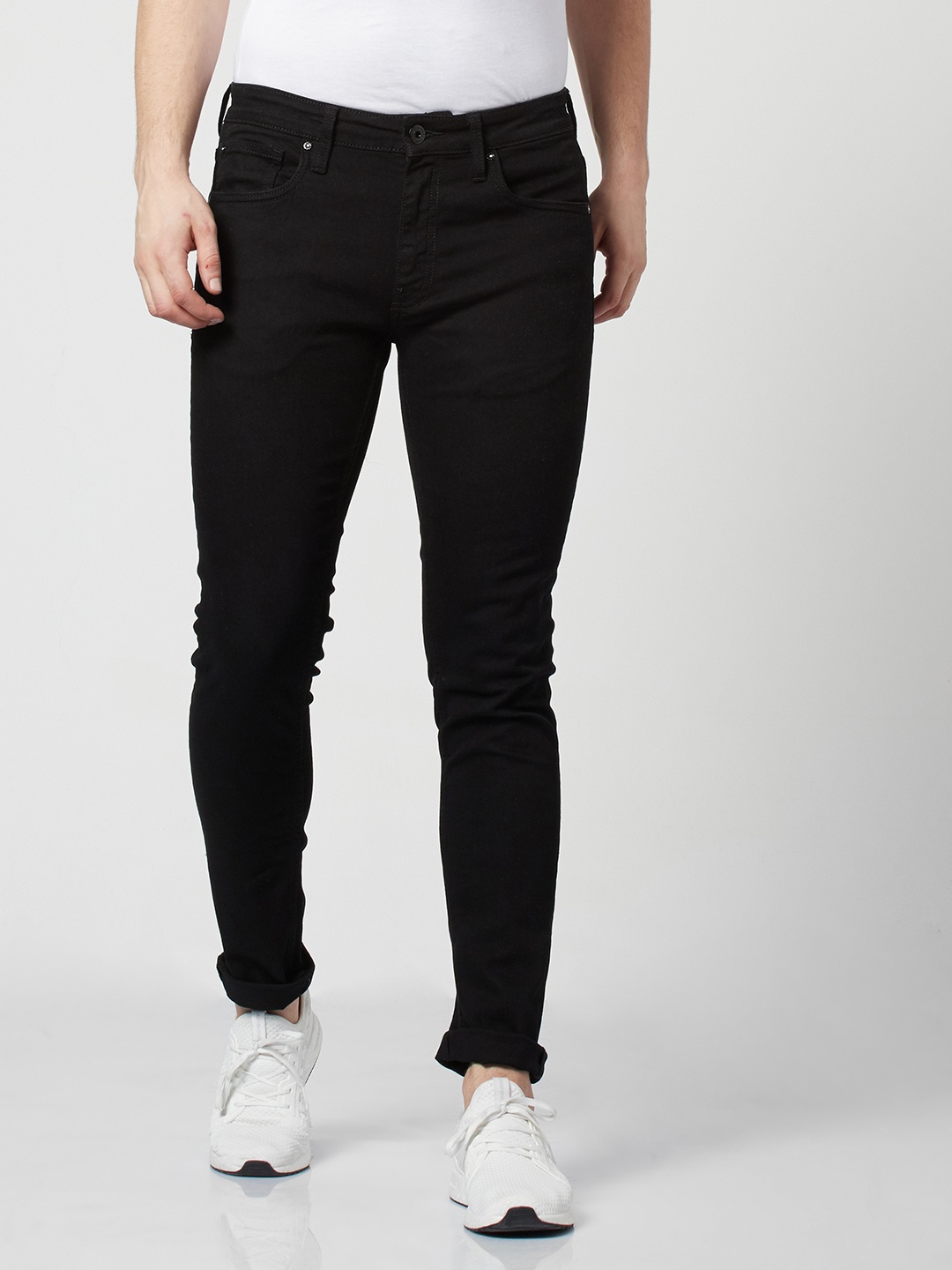 

Jack & Jones Men Black Ben Skinny Fit Low-Rise Clean Look Stretchable Jeans