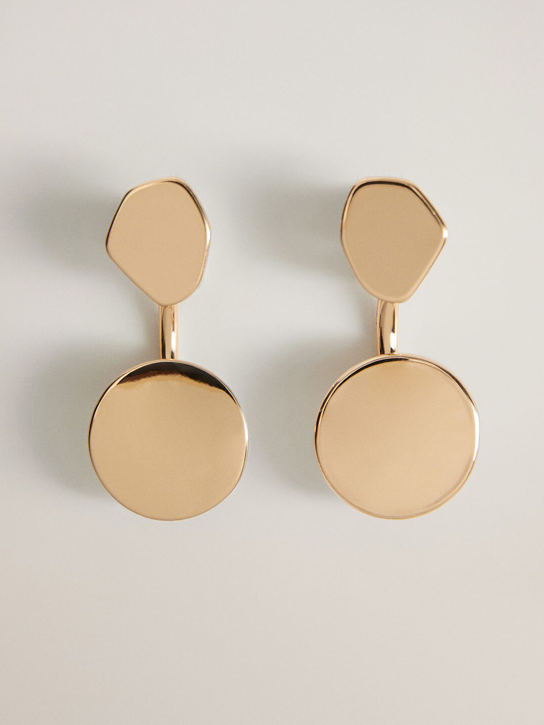 

MANGO Gold-Toned Circular Jacket Drop Earrings