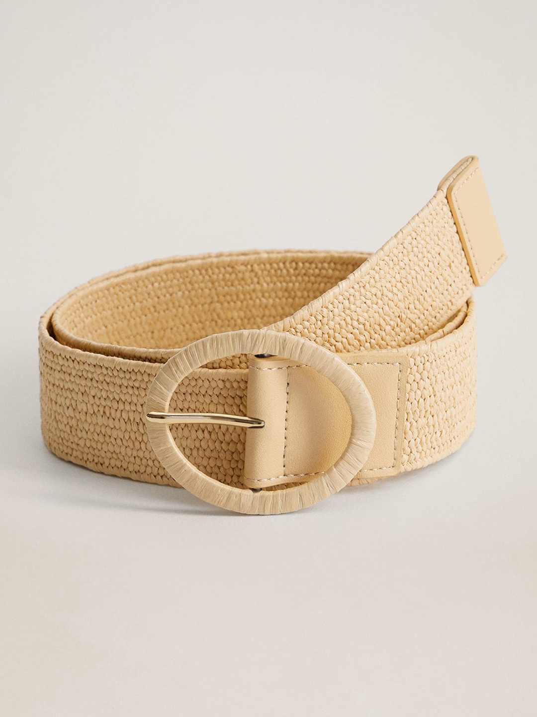 

MANGO Women Beige Woven Design Waist Belt