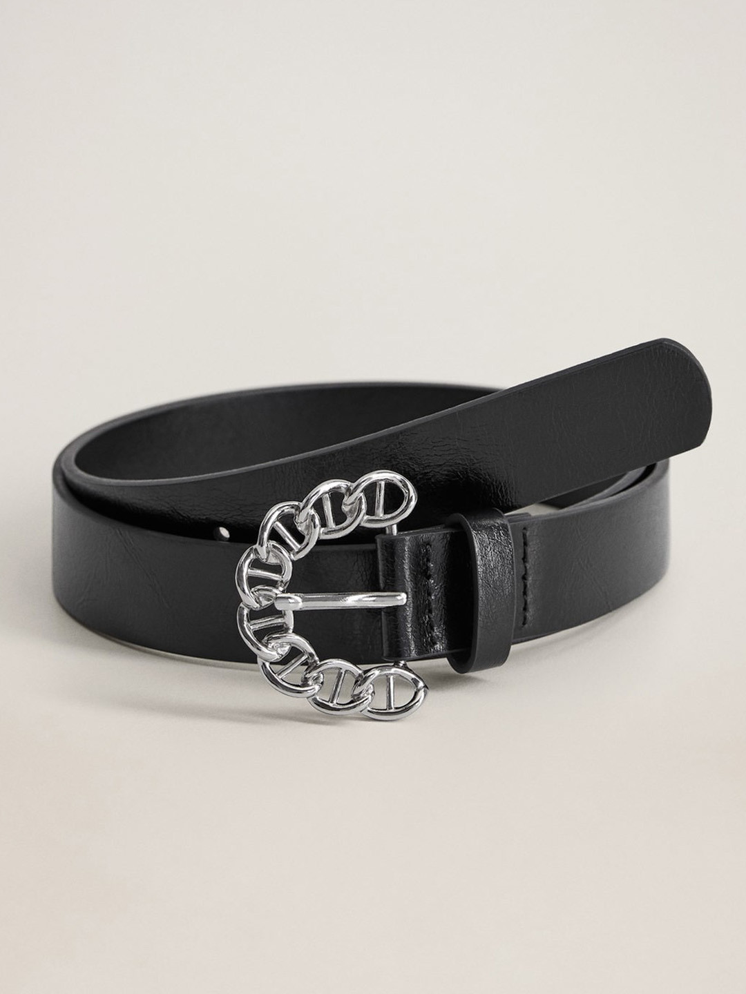

MANGO Women Black Solid Belt