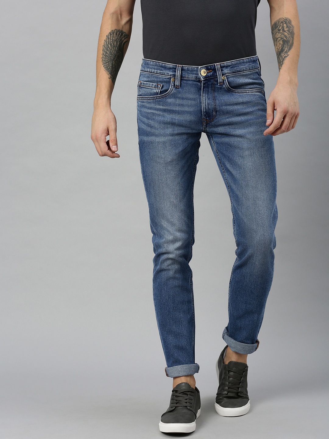 

Louis Philippe Jeans Men Blue Slim Fit Low-Rise Clean Look Jeans