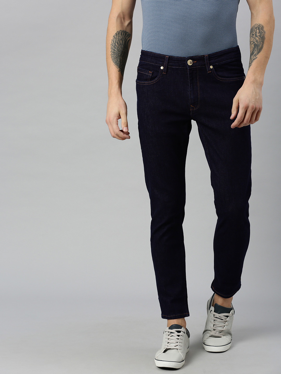 

Louis Philippe Jeans Men Blue Slim Fit Low-Rise Clean Look Jeans