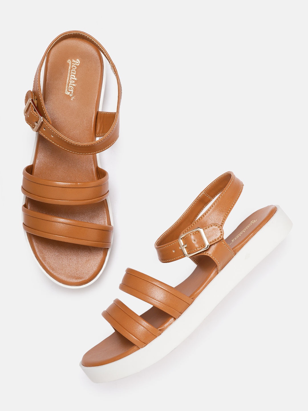 

Roadster Women Tan Brown Solid Open Toe Flats