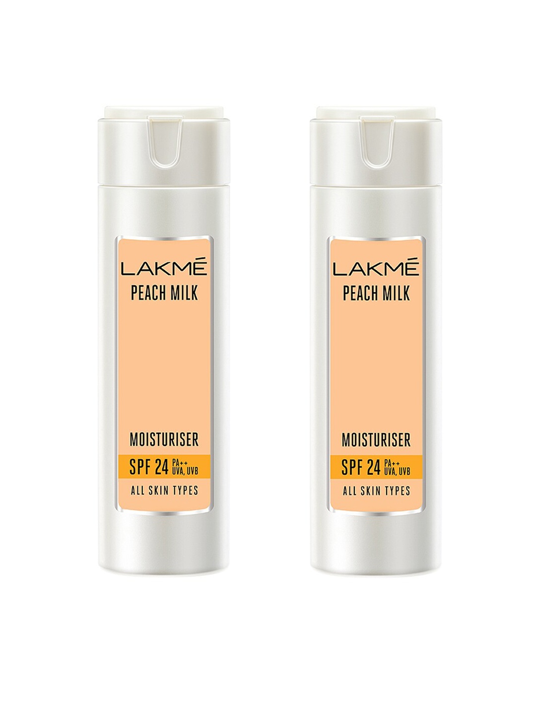 

Lakme Unisex Set of 2 Peach Milk SPF 24 Moisturiser (60 ml each), White