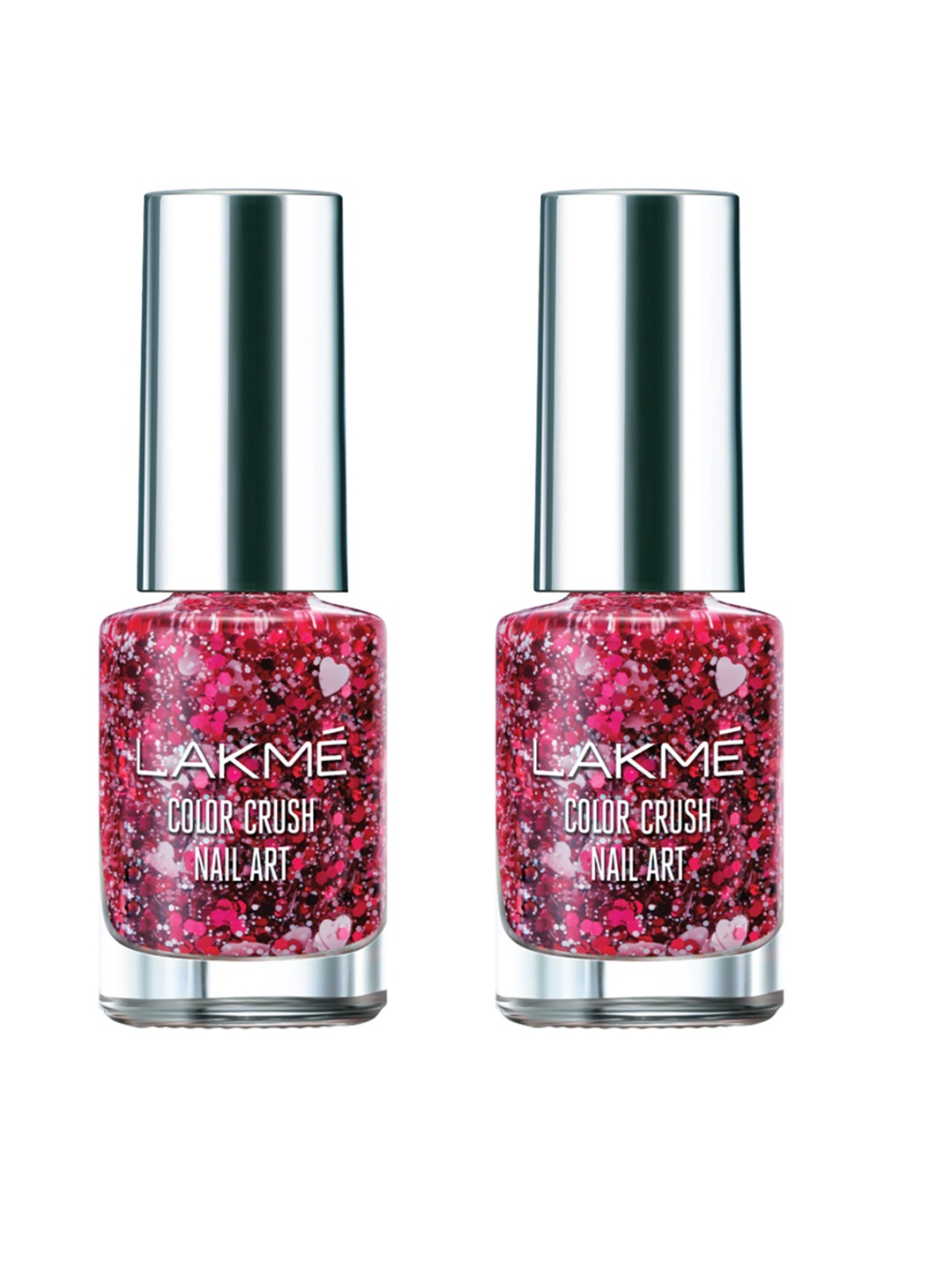 

Lakme Set of 2 Color Crush Nailart G9 Nail Polish (6ml each), Pink