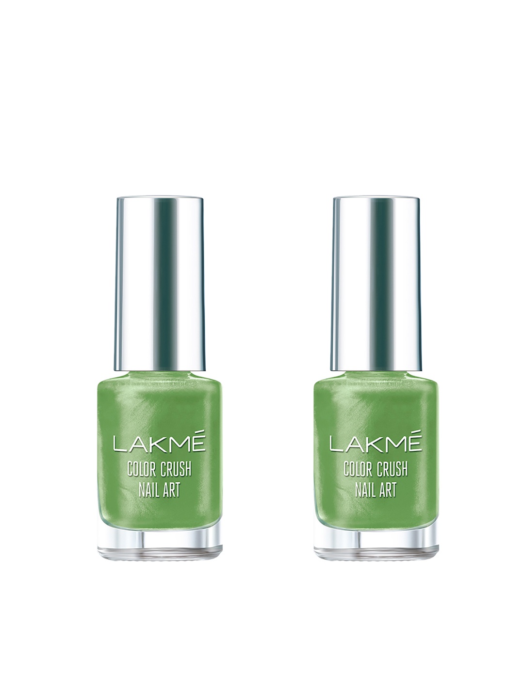 

Lakme Set Of 2 M18 Deep Olive Color Crush Nail Art Nail Polish, Green