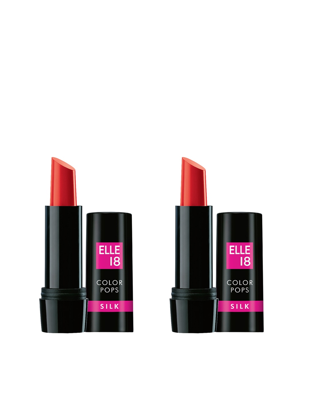 

Elle 18 Set Of 2 R02 Color Pops Silk Lipstick, Red