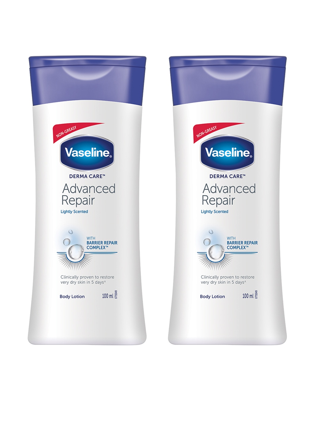 

Vaseline Set Of 2 Unisex Derma Care Advanced Repair Body Lotion, White