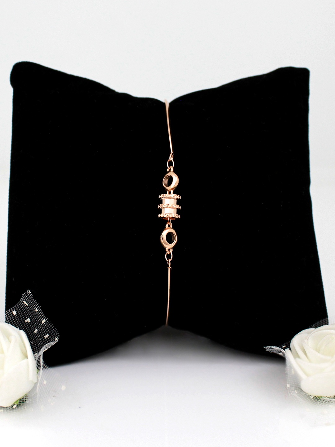 

GIVA 925 Sterling Silver Rose Gold Plated Reel Adjustable Bracelet