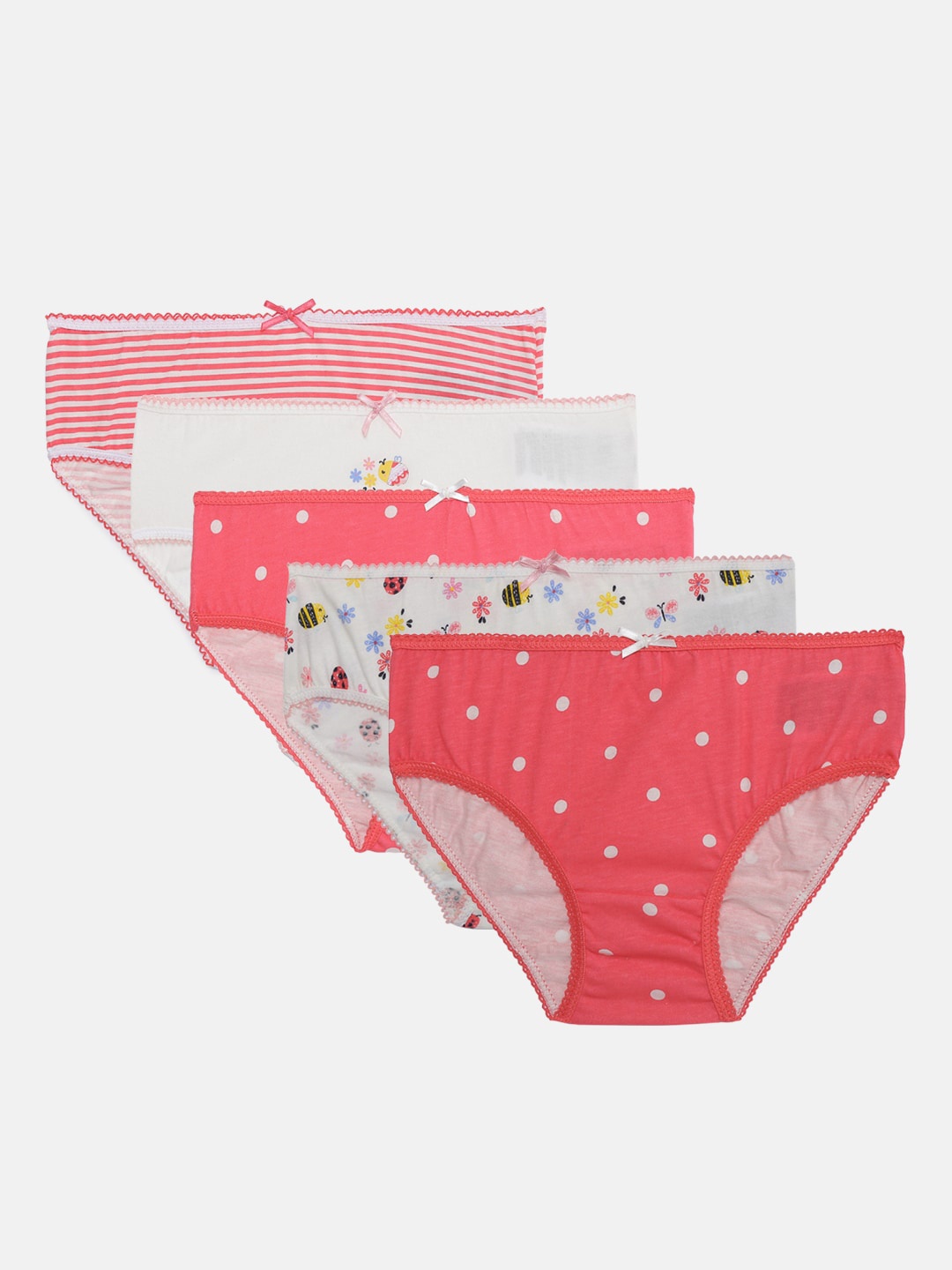 

mothercare Girls Pack of 5 Briefs 410151261006, Red