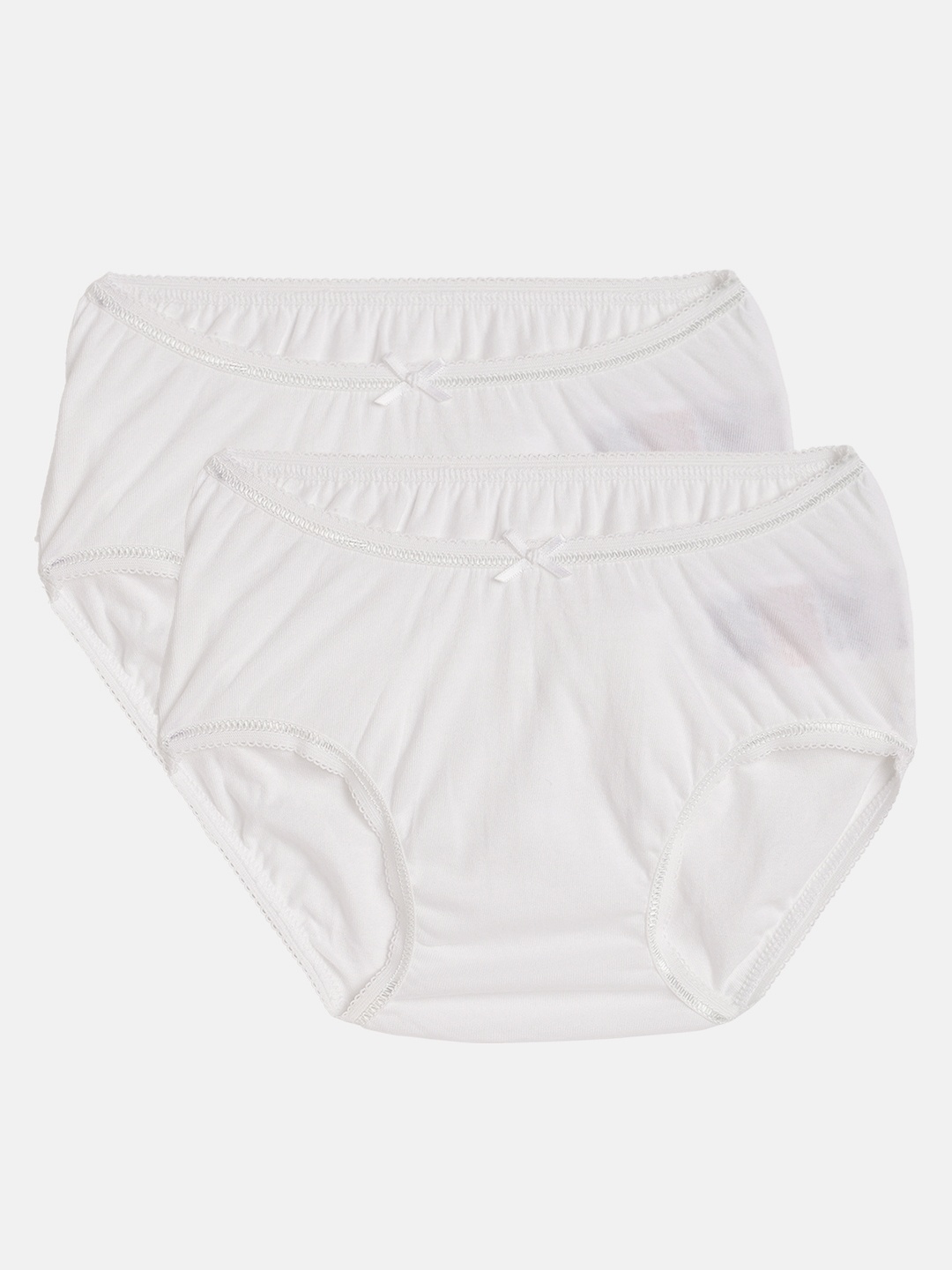 

Mothercare Infant Girls Pack Of 2 White Solid Pure Cotton Basic Briefs