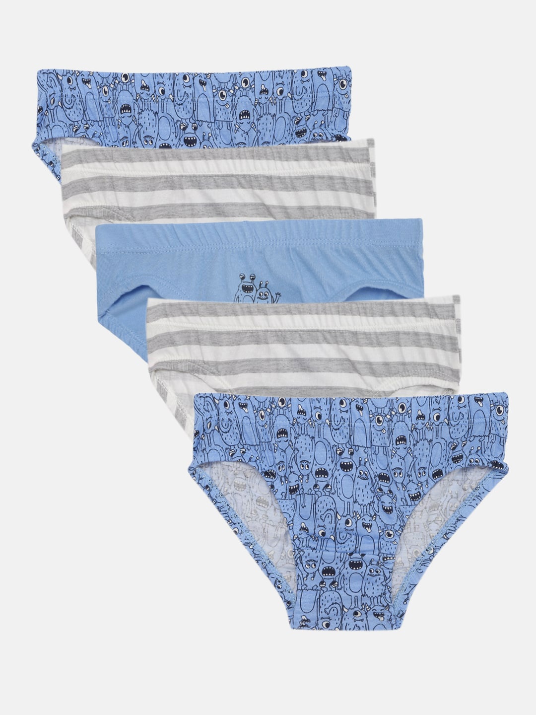 

mothercare Boys Pack of 5 Printed Briefs 410150747006, Blue