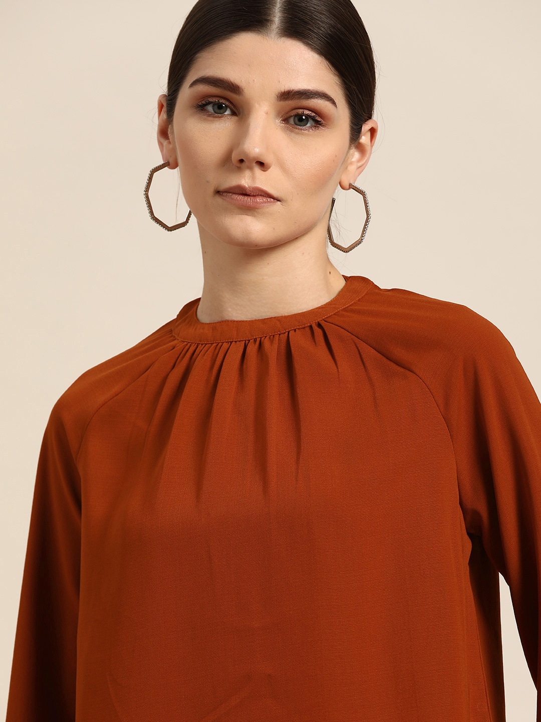 

her by invictus Rust Brown Regular Top