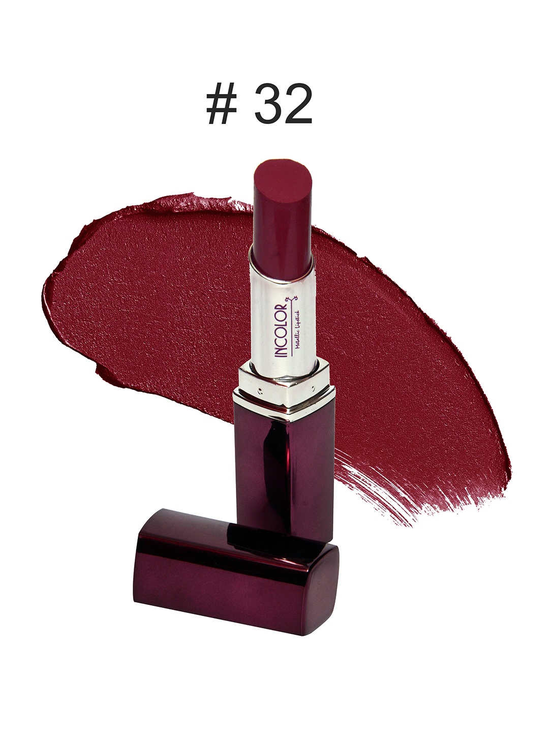 

INCOLOR Maroon Mettalic 32 Lipstick 3.7 gm