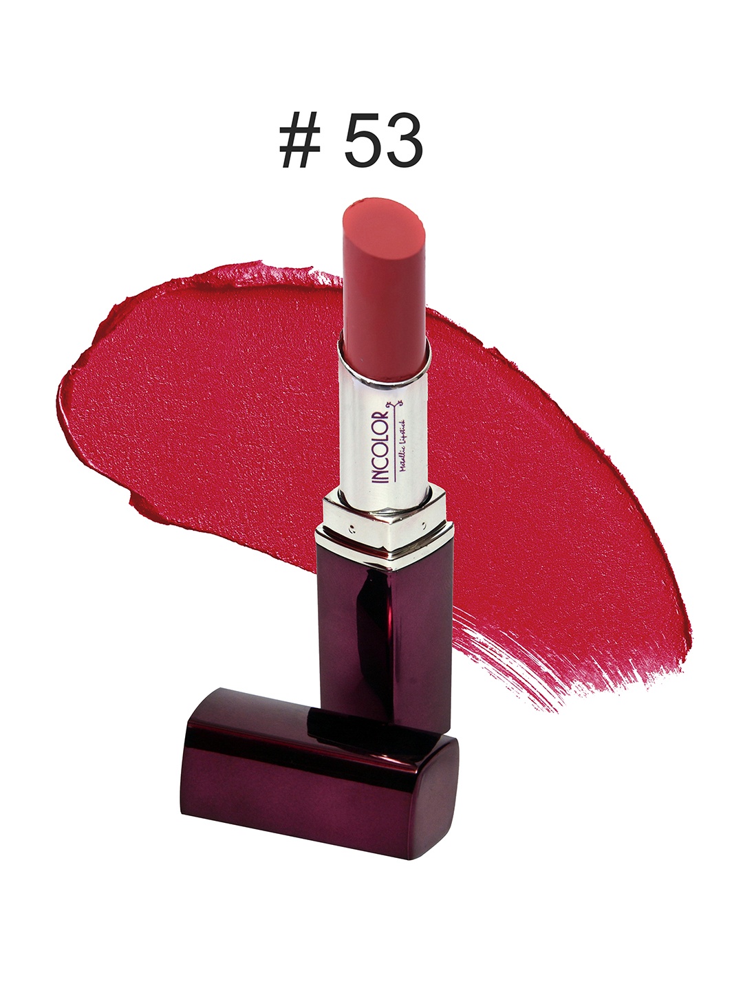 

INCOLOR Women Brown Mettalic 53 Lipstick 3.7 g, Red
