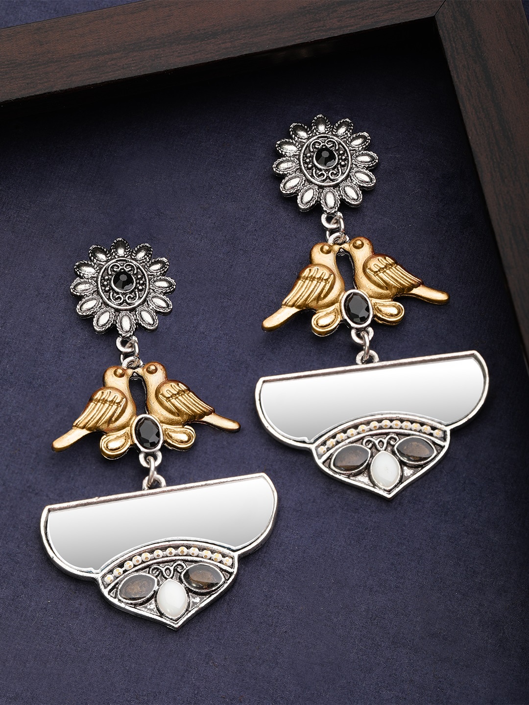 

Rubans Silver-Plated Classic Drop Earrings