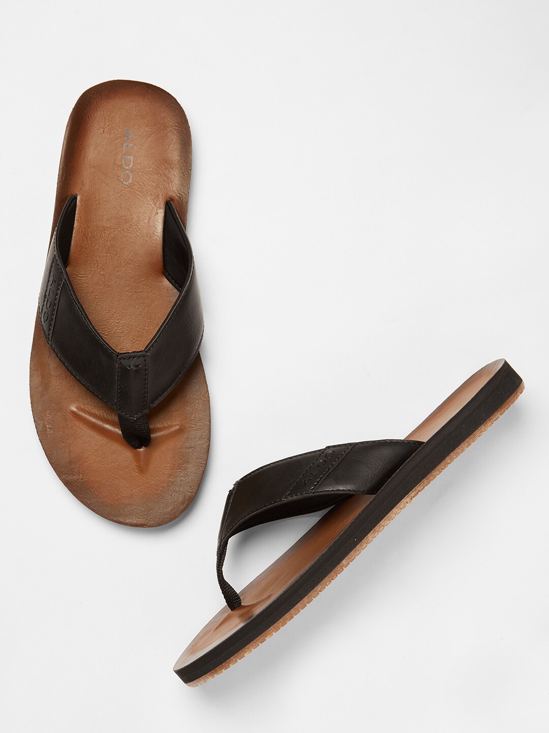 

ALDO Men Brown Solid Thong Flip-Flops