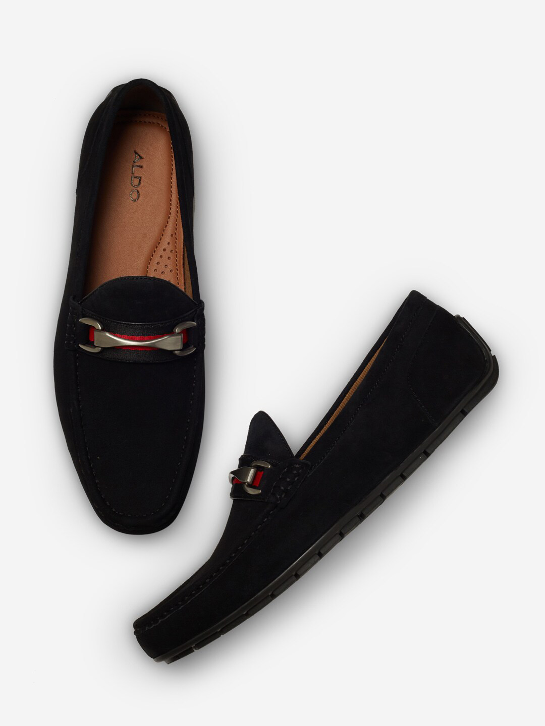 

ALDO Men Black Leather Loafers