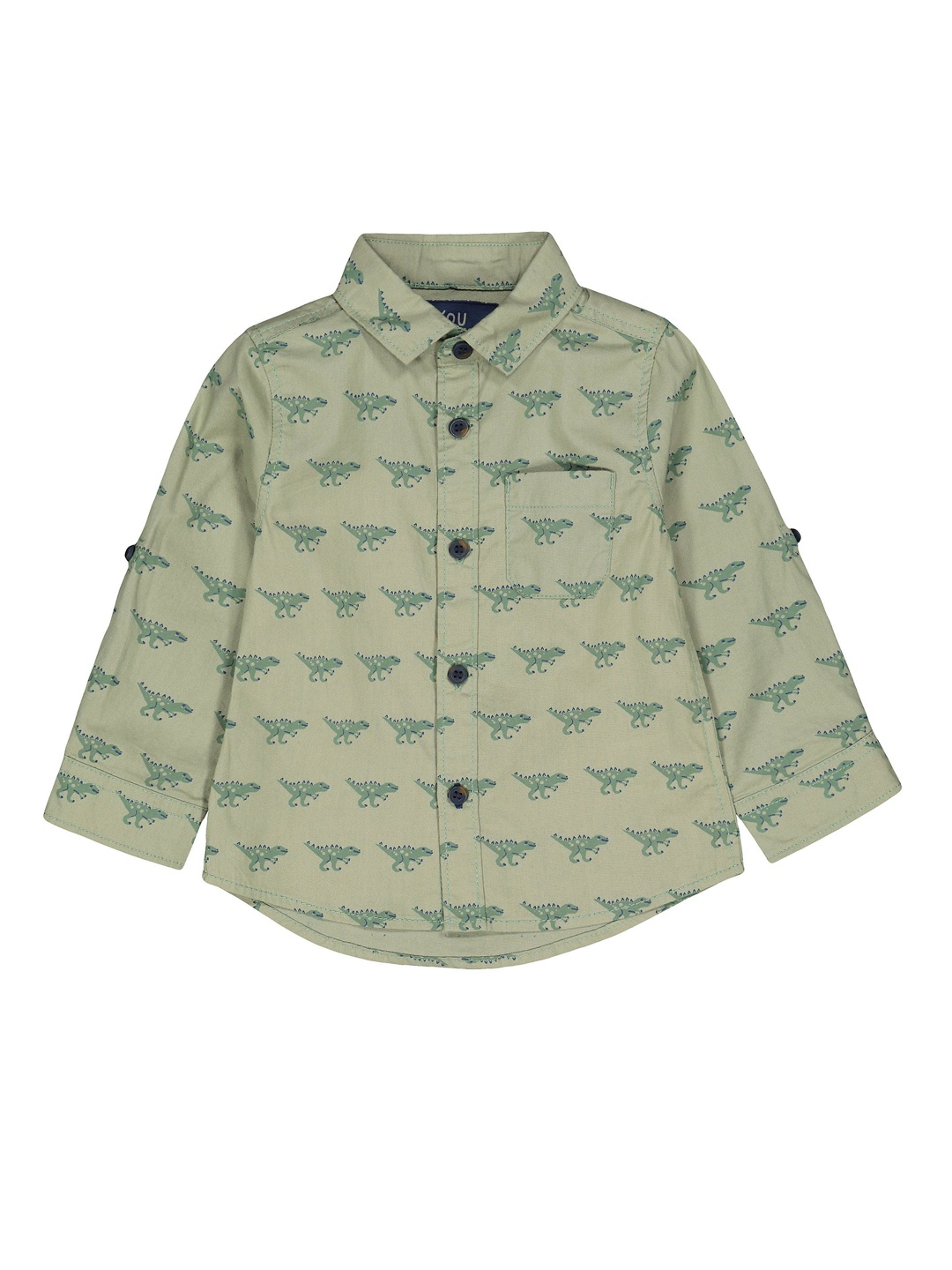 

mothercare Boys Green Regular Fit Printed Casual Shirt