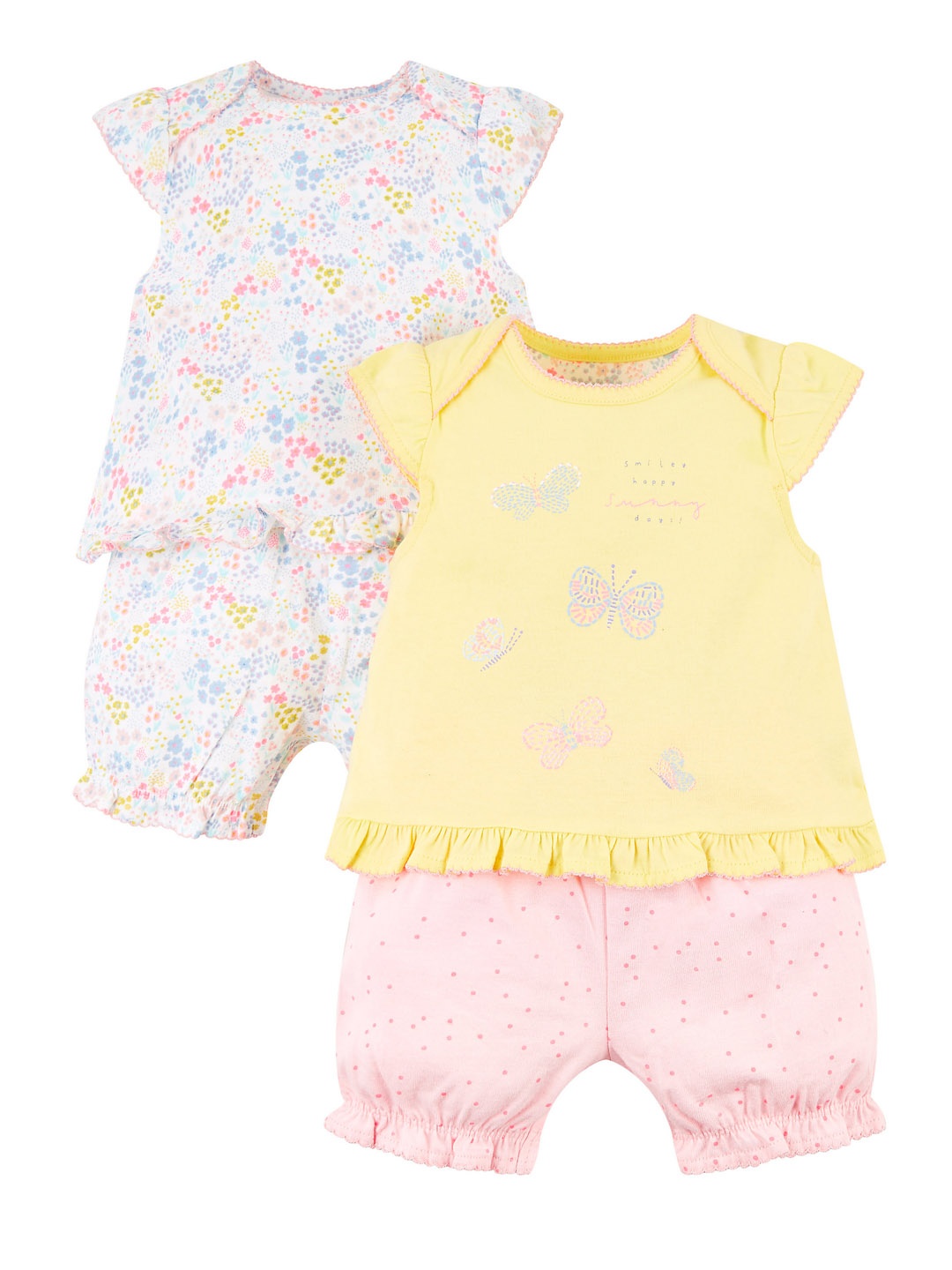 

mothercare Girls Set of 2 Night suit, Multi