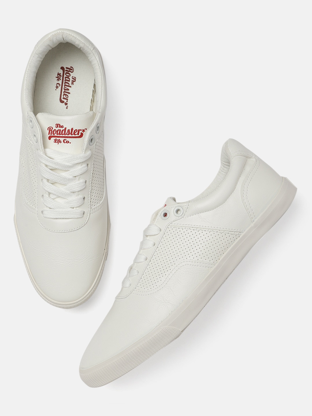 

Roadster Men White Solid Sneakers