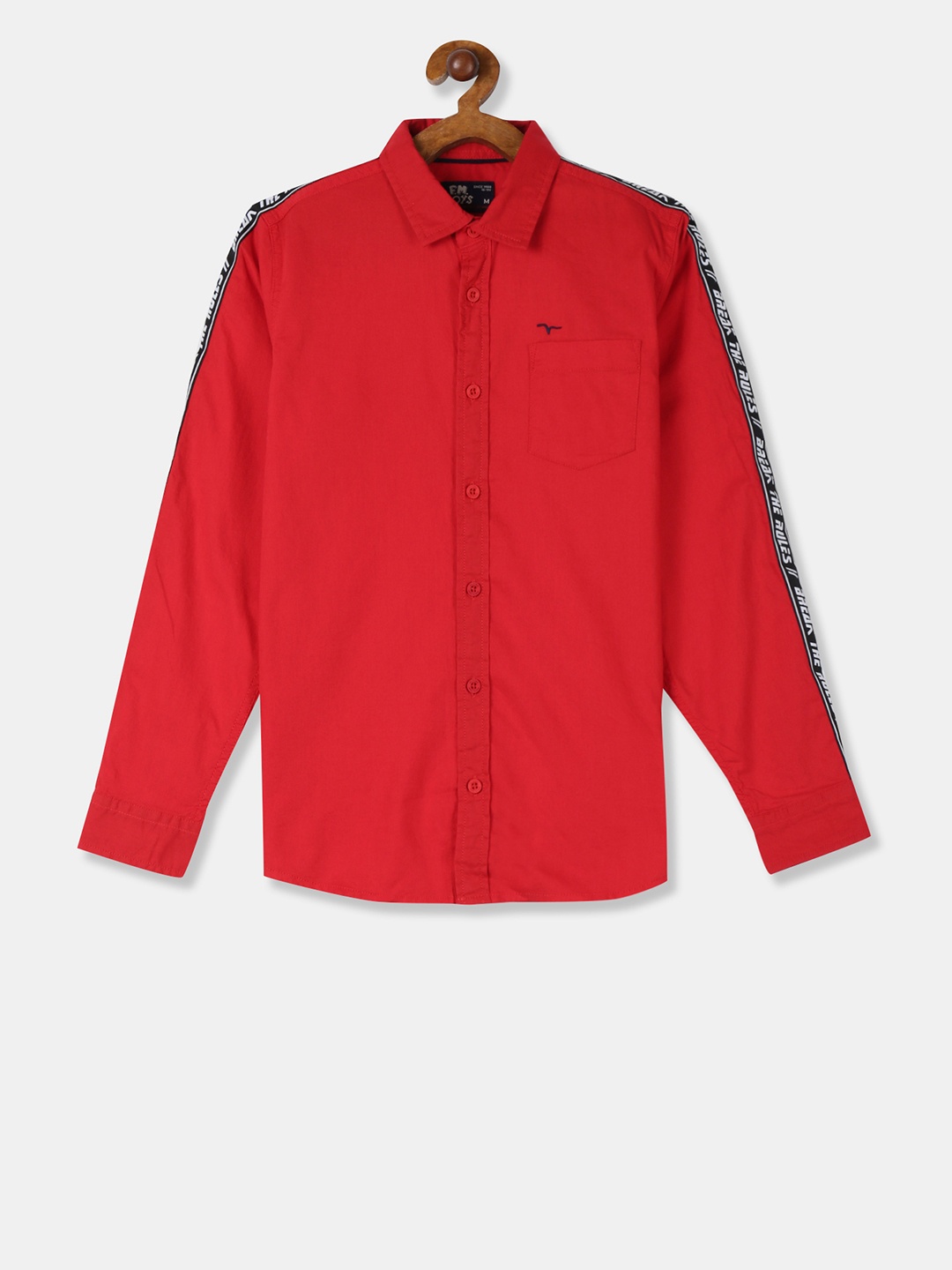 

Flying Machine Boys Red Regular Fit Solid Casual Shirt