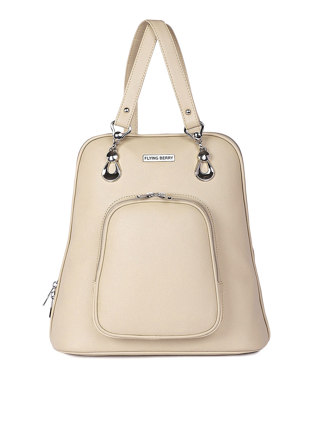 

FLYING BERRY Women Beige Solid Backpack