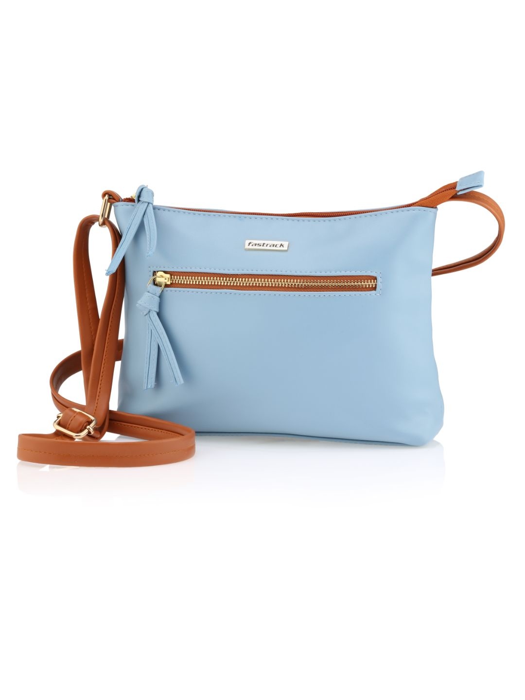 

Fastrack Blue PU Structured Sling Bag