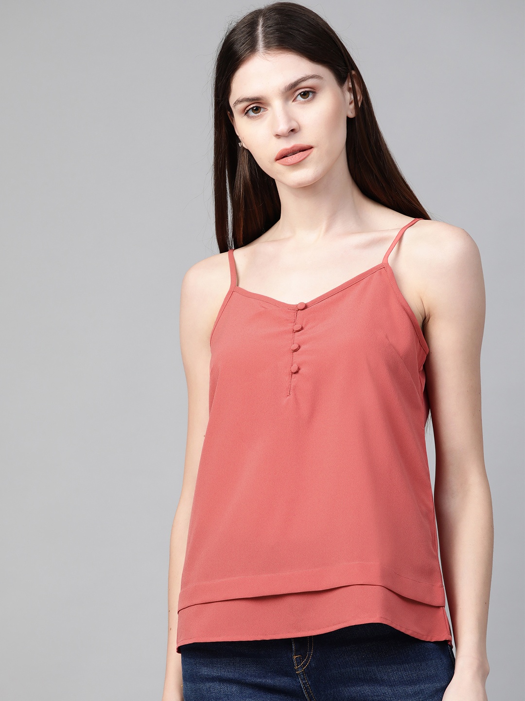 

Roadster Women Pink Solid A-Line Top