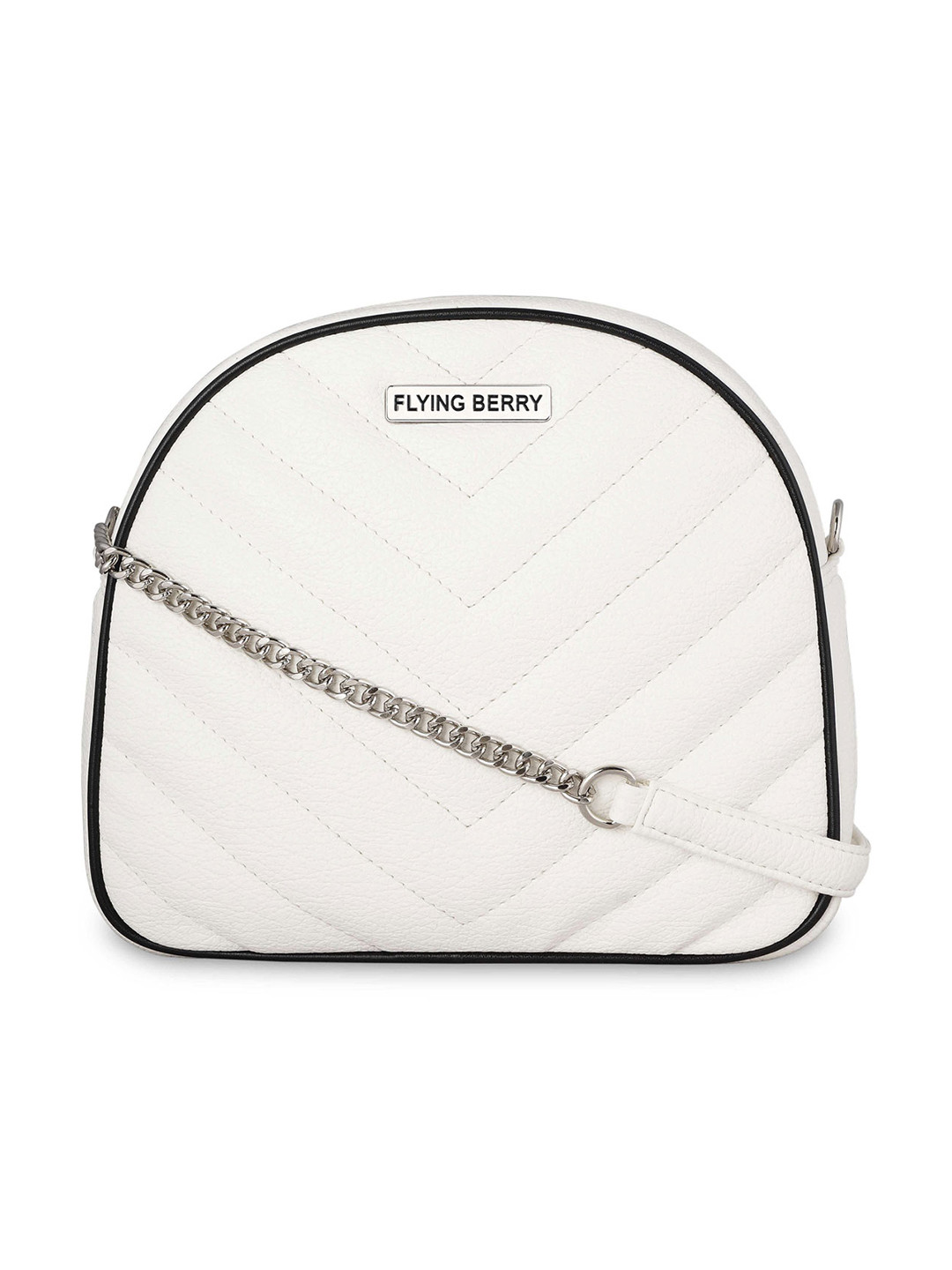 

FLYING BERRY White Solid Sling Bag