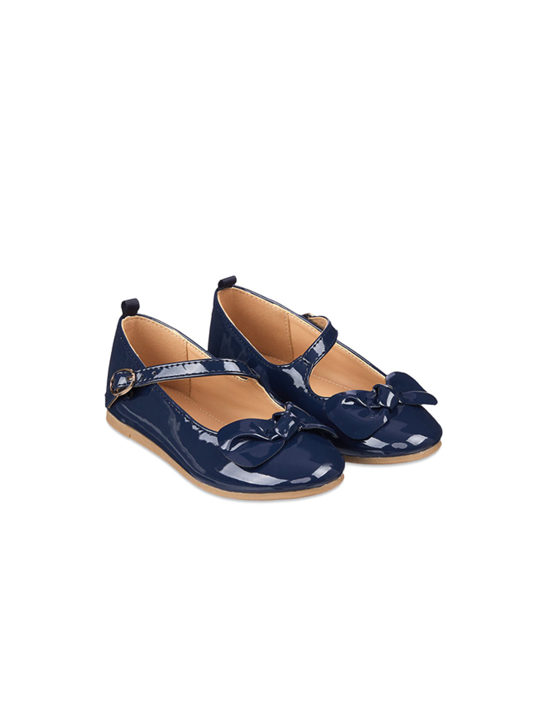 

mothercare Girls Navy Blue Mary Janes with Bows