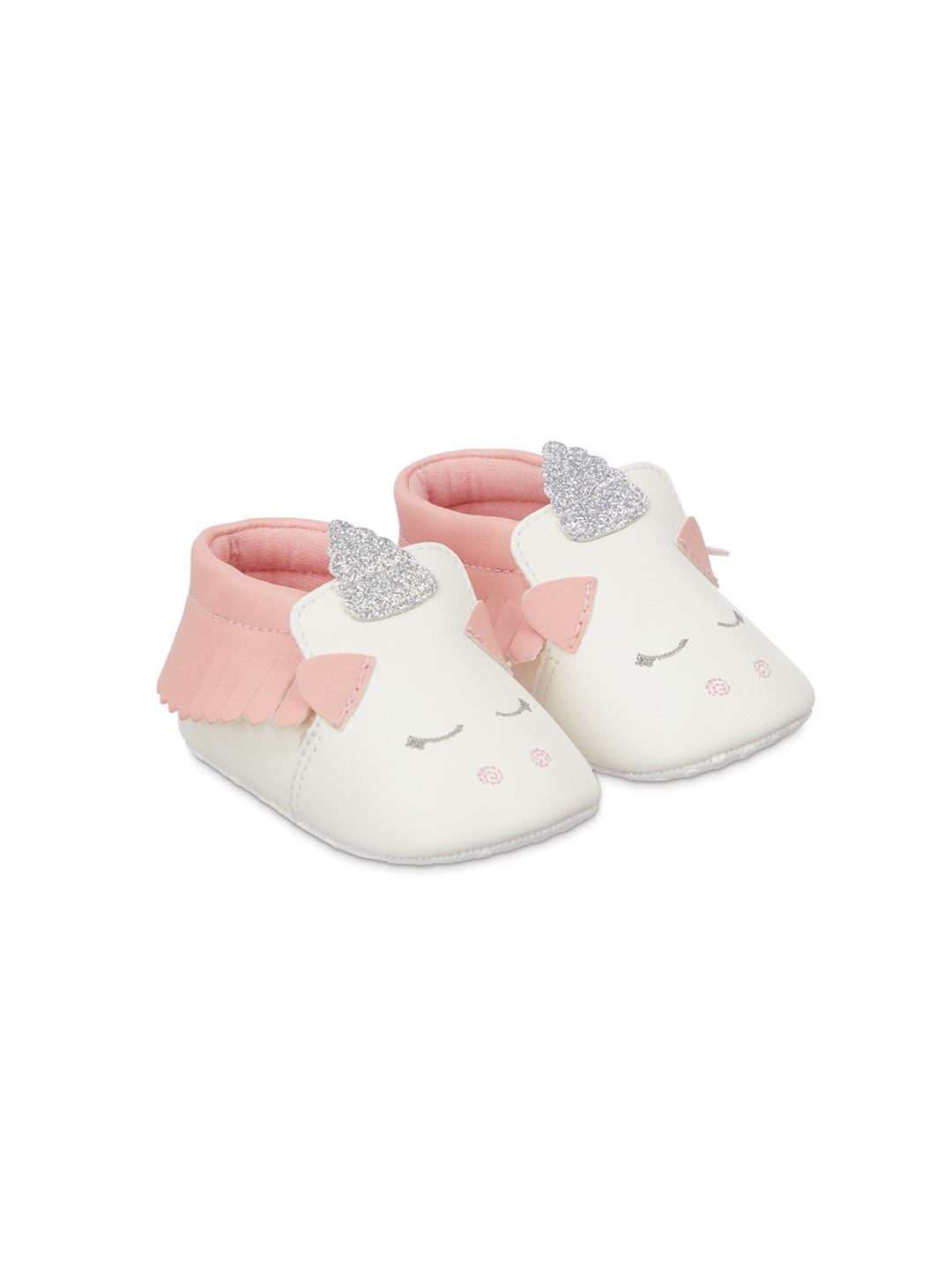 

mothercare Infant Girls White & Pink Unicorn Booties