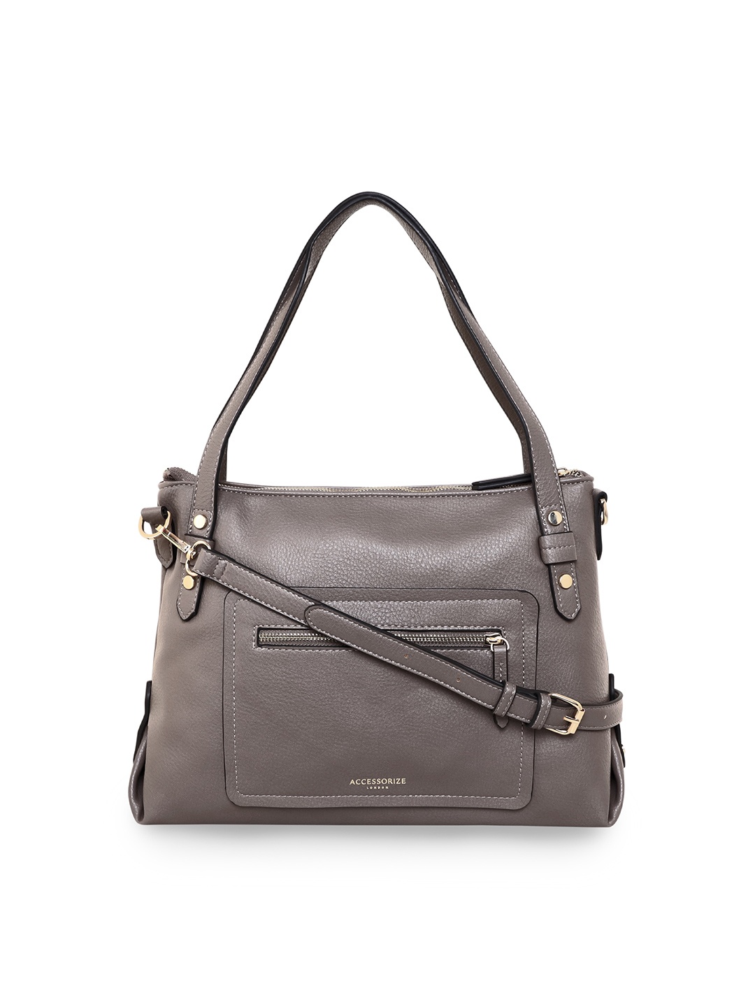 

Accessorize London Women Ali Zip Handheld Bag, Grey