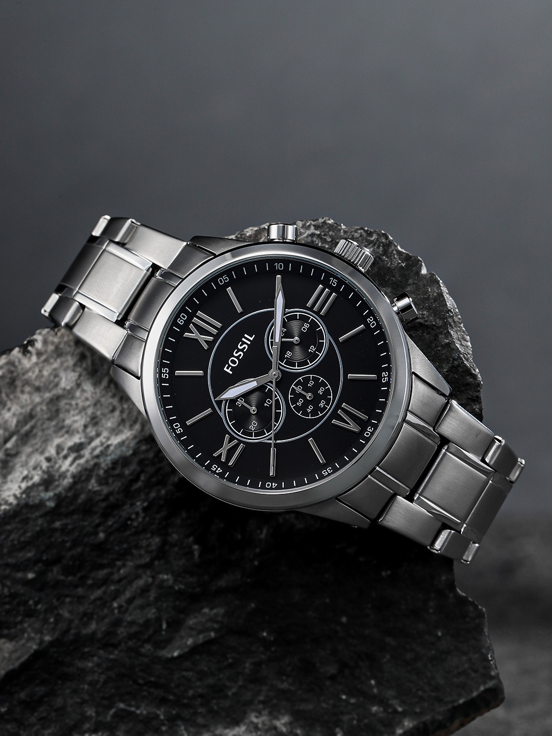 

Fossil Men Silver-Toned Analogue Watch BQ1125