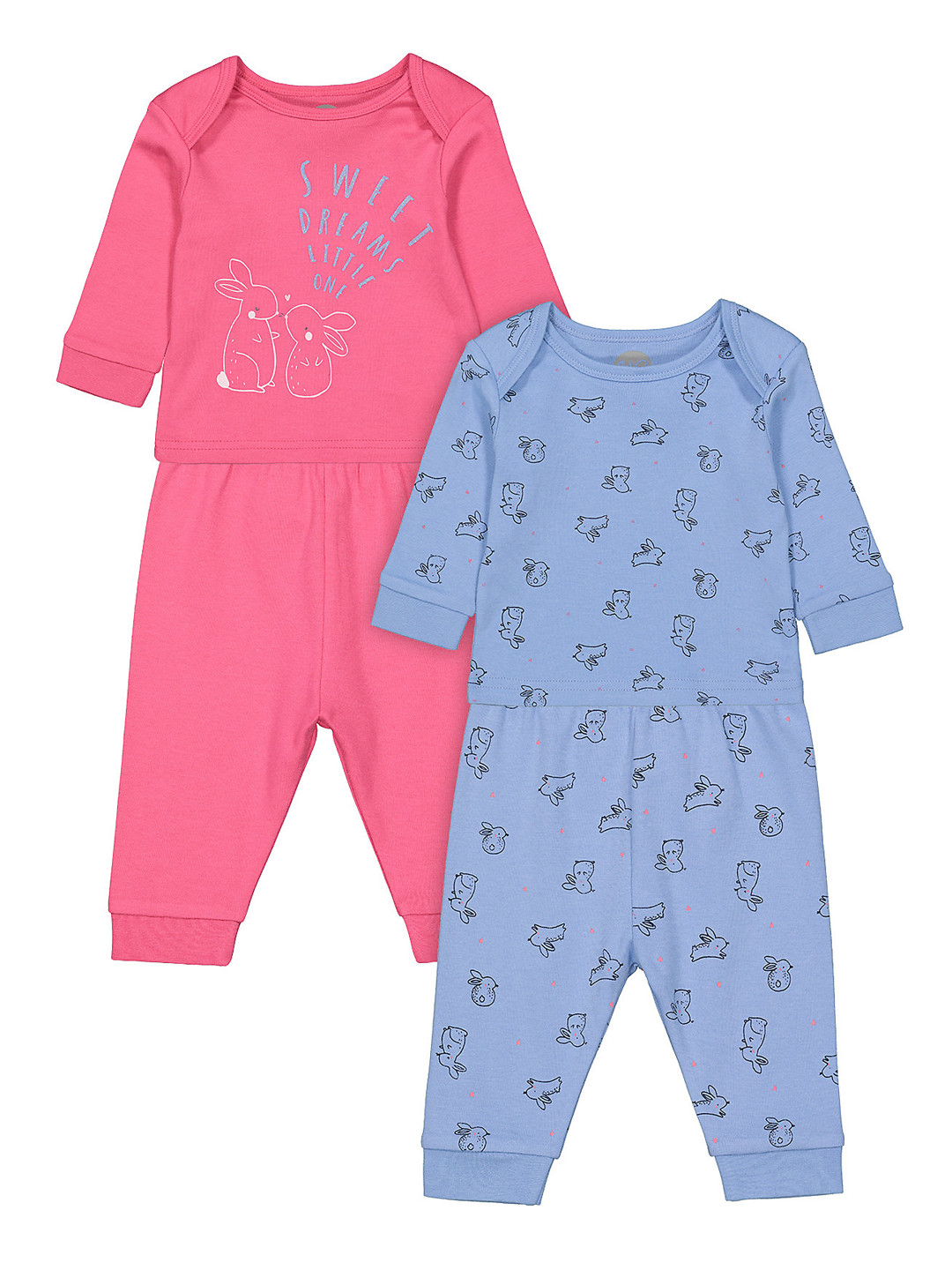 

mothercare Girls Set of 2 Night suit, Multi