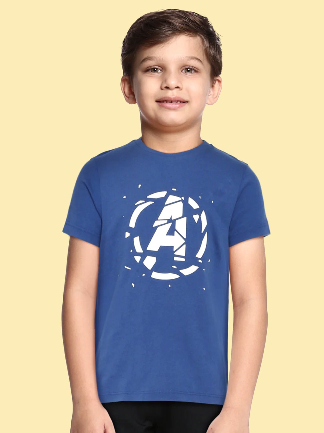 

Pepe Jeans Boys Blue & White Avengers Print Round Neck T-shirt
