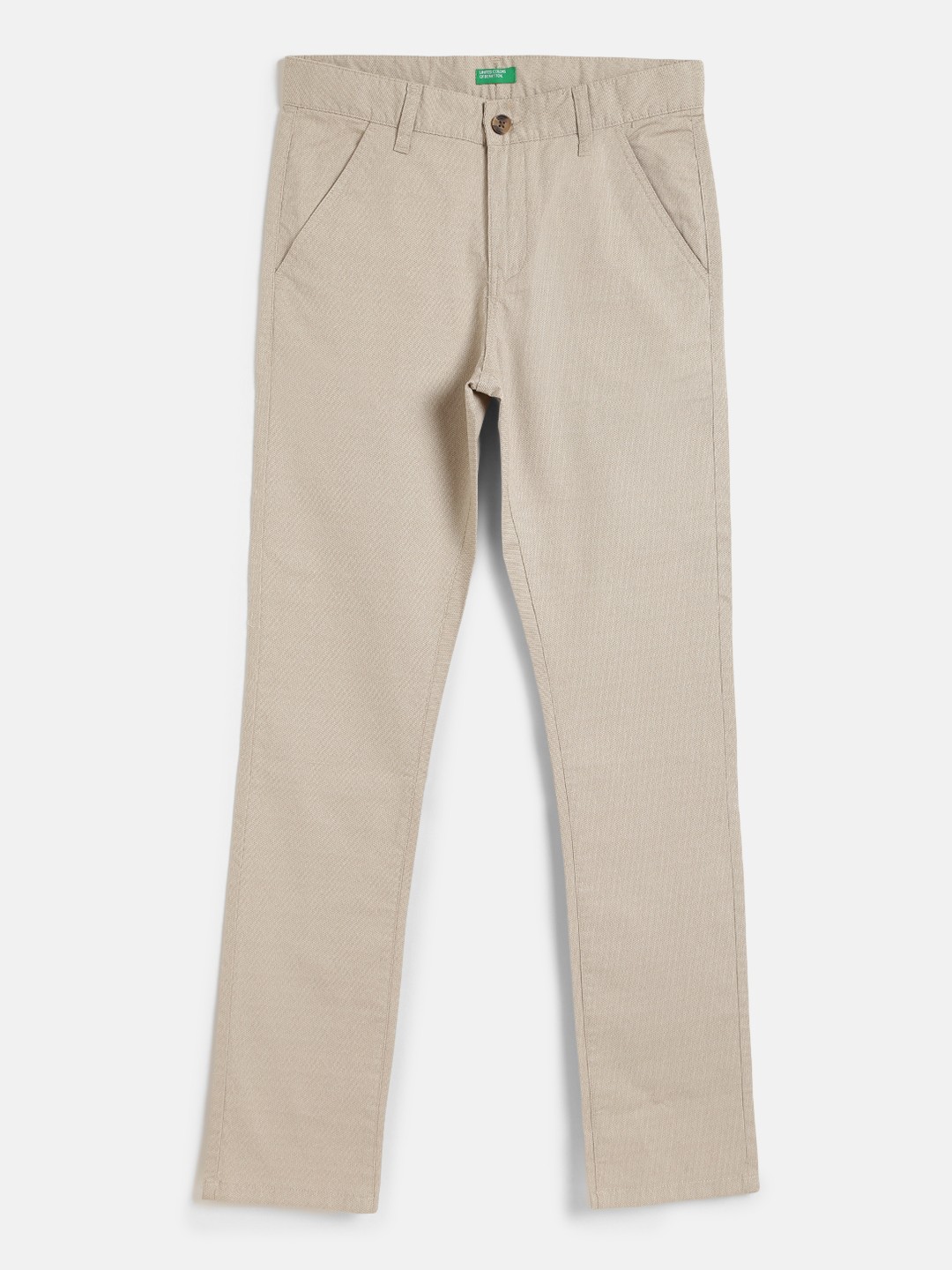 

United Colors of Benetton Boys Beige Regular Fit Printed Trousers
