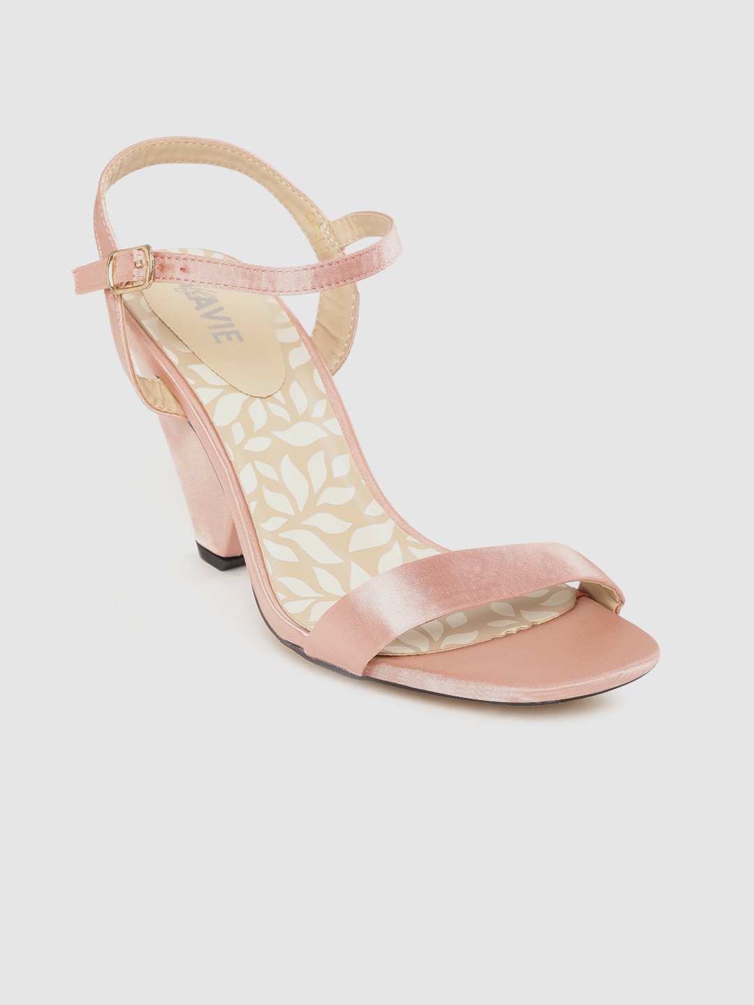 

Lavie Women Pink Solid Satin Finish Cone Heels