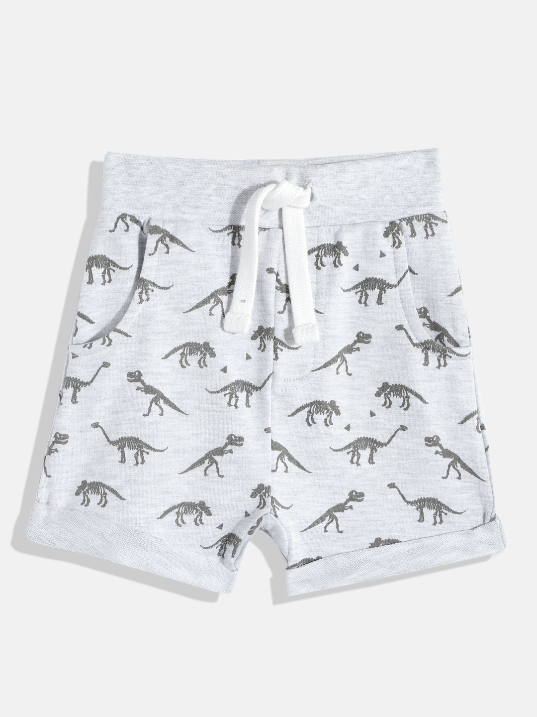 

mothercare Infant Boys Pure Cotton Printed Shorts, Grey