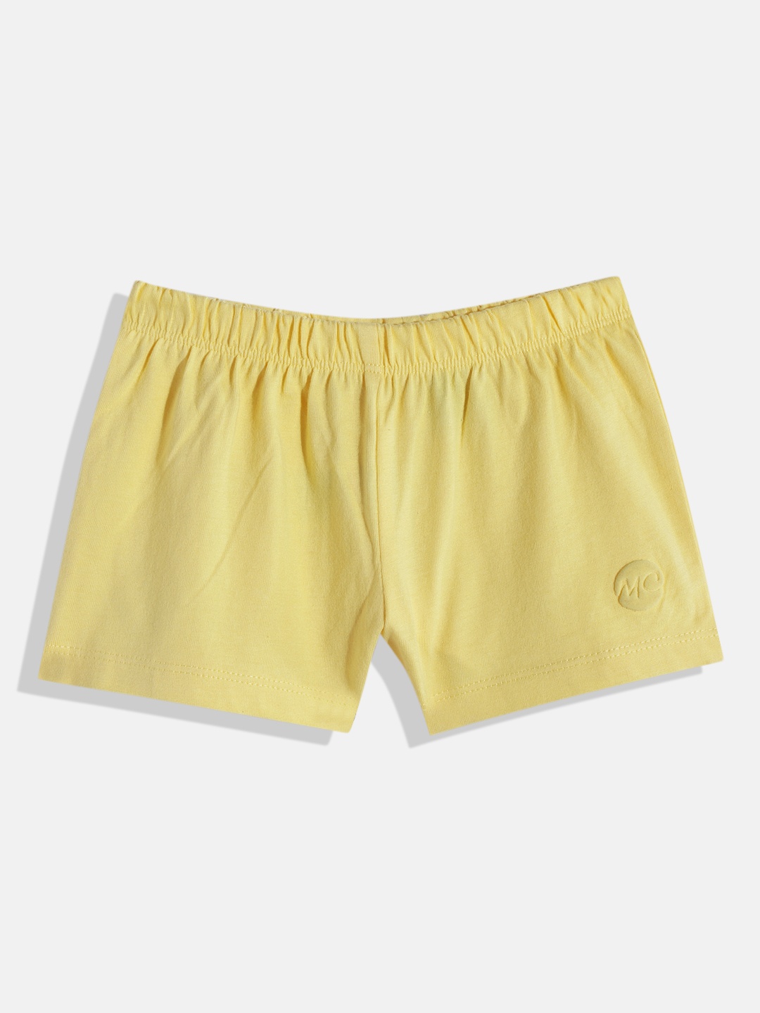 

mothercare Girls Pure Cotton Shorts, Yellow