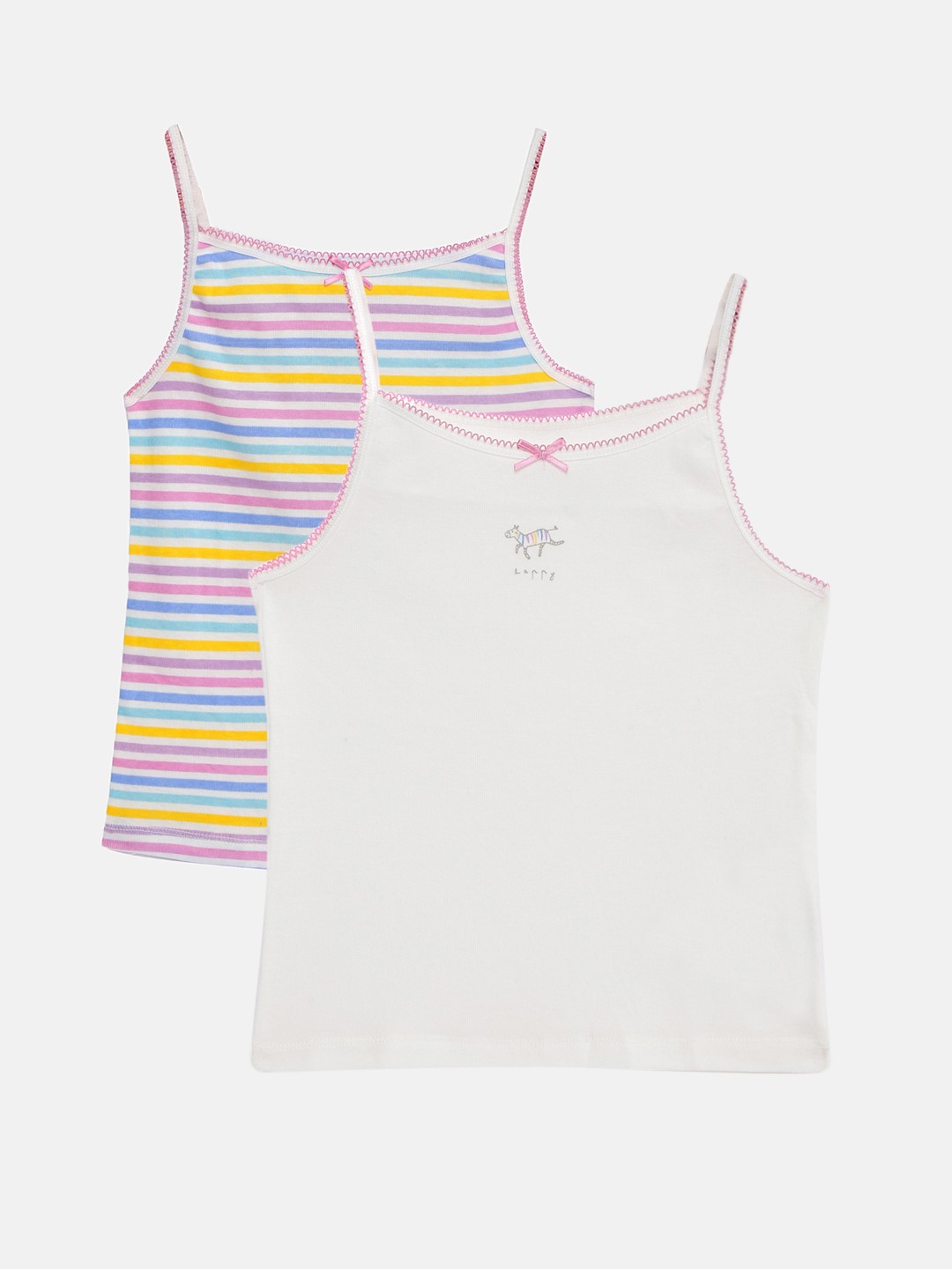 

mothercare Girls Pack of 2 Camisoles 410150748006, Multi