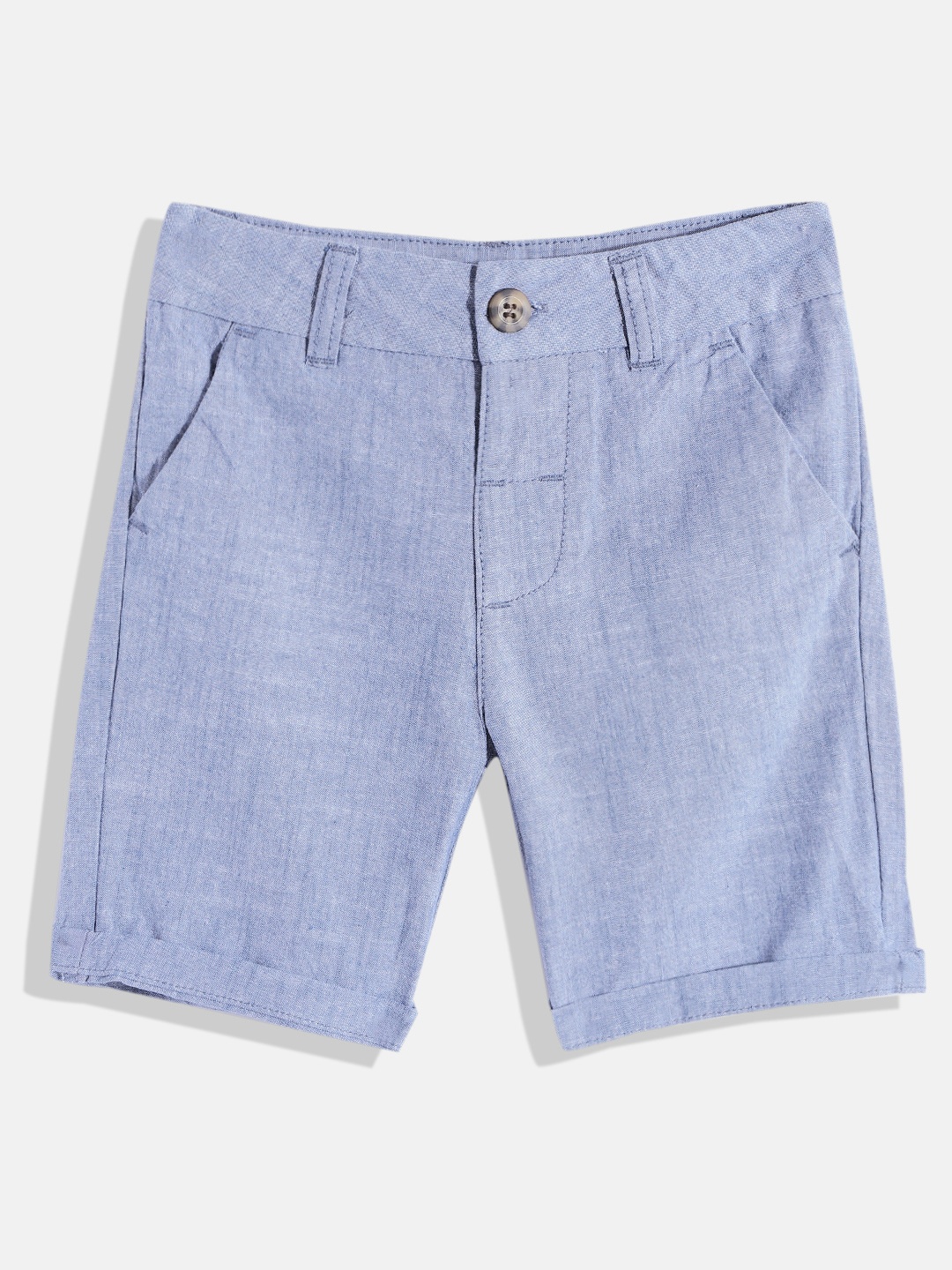 

mothercare Boys Self-Design Pure Cotton Shorts, Blue