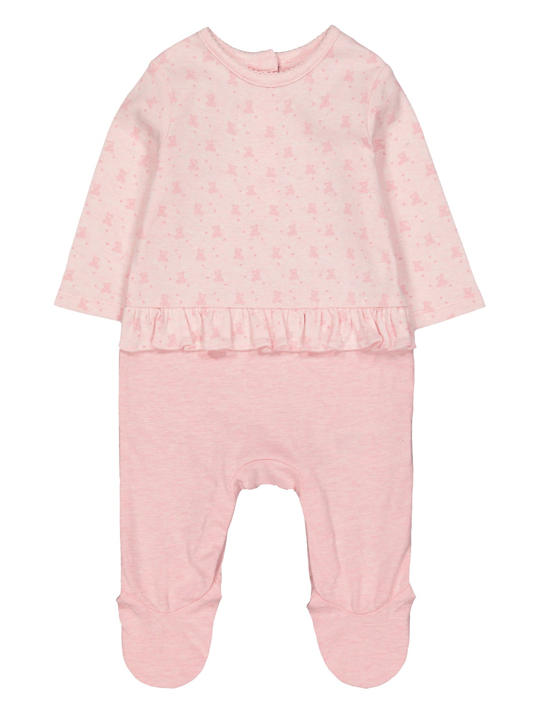 

Mothercare Girls Pink Printed Sleepsuit