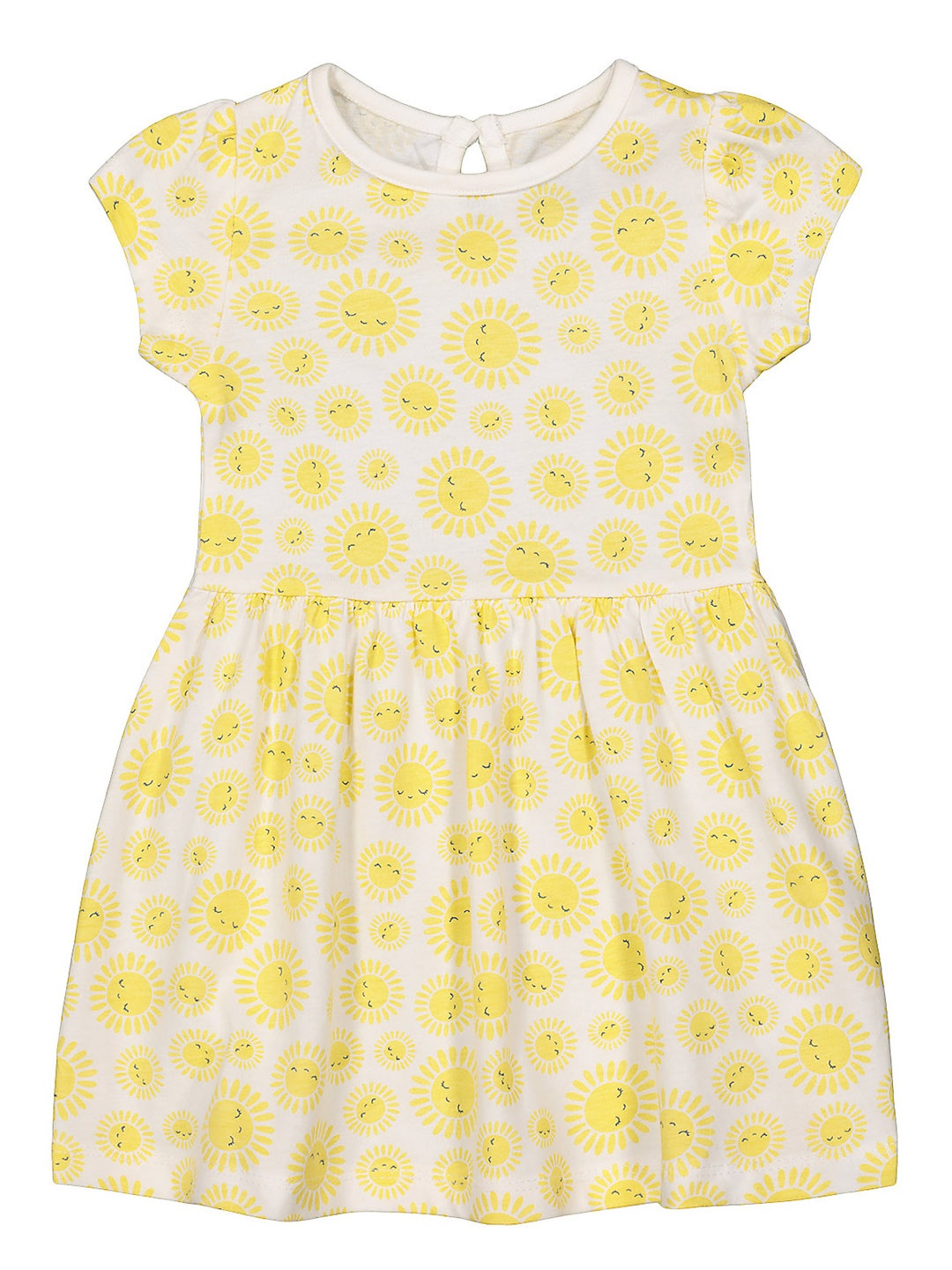 

mothercare Girls Yellow Printed Fit and Flare Dress