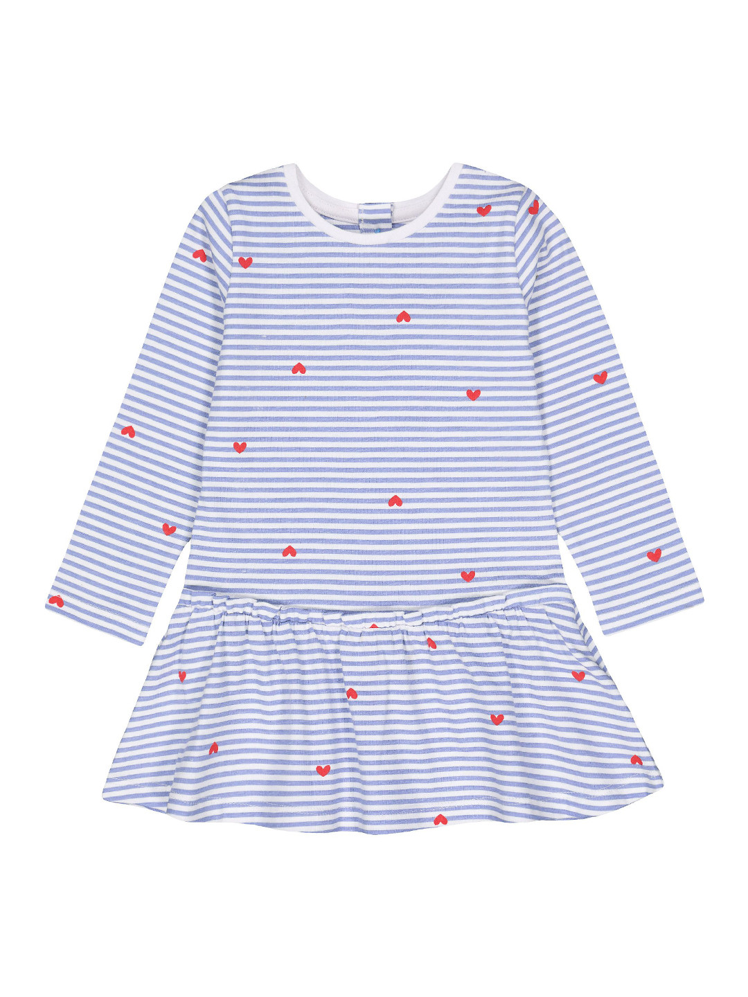 

mothercare Girls Blue Striped Drop-Waist Dress