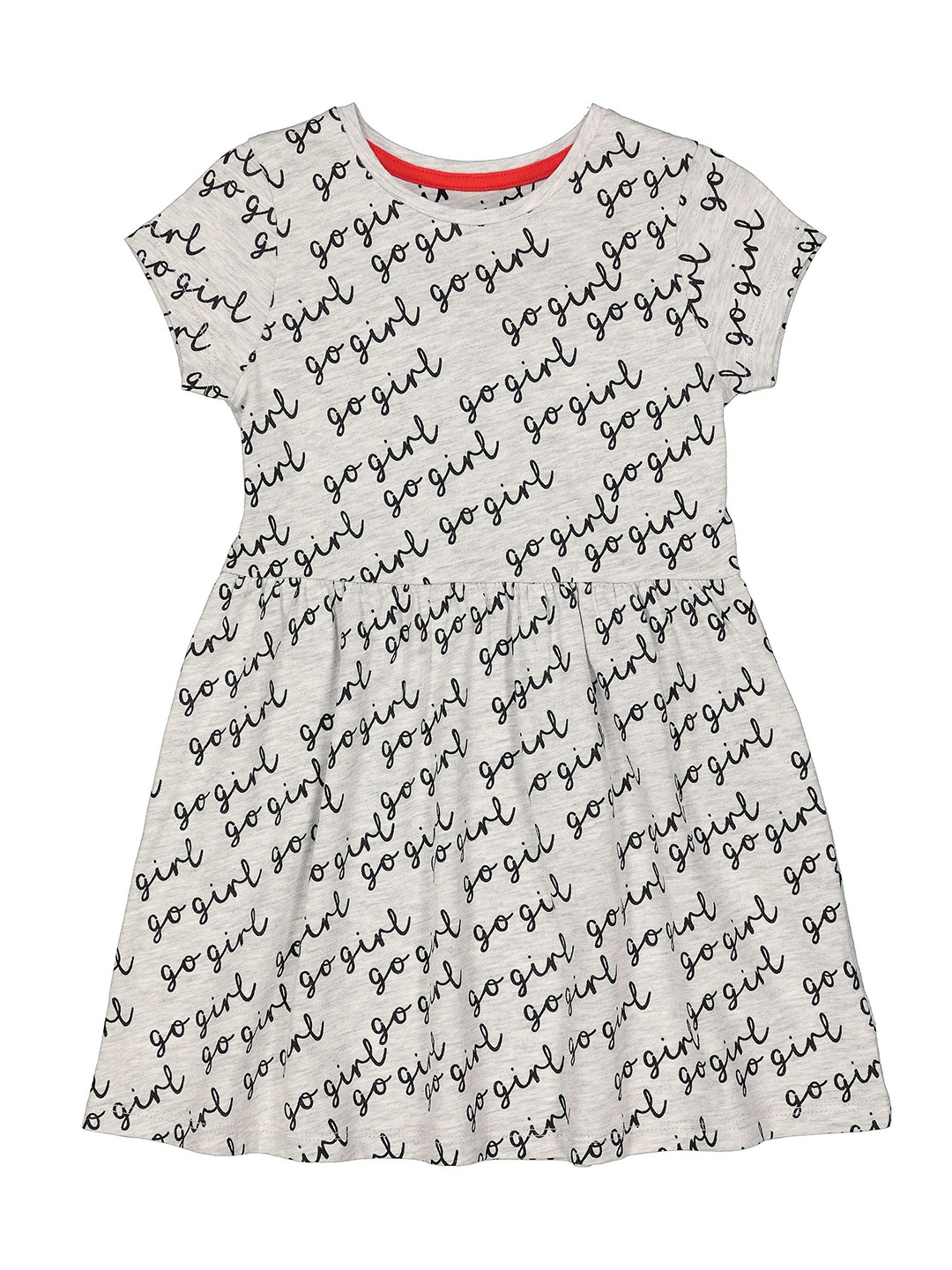 

mothercare Girls Grey Melange A-Line Dress