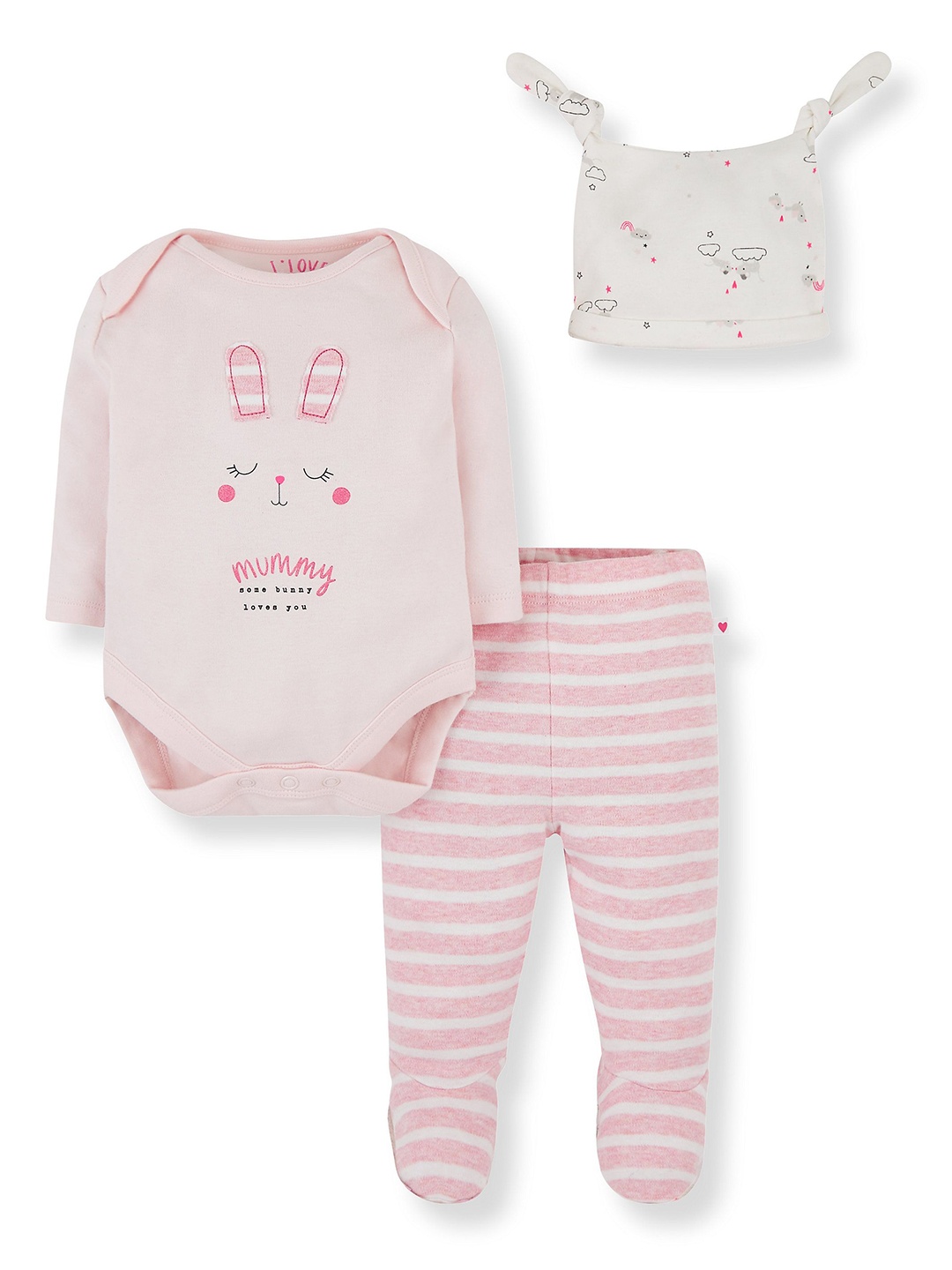 

mothercare Girls Pink Romper with Pyjamas