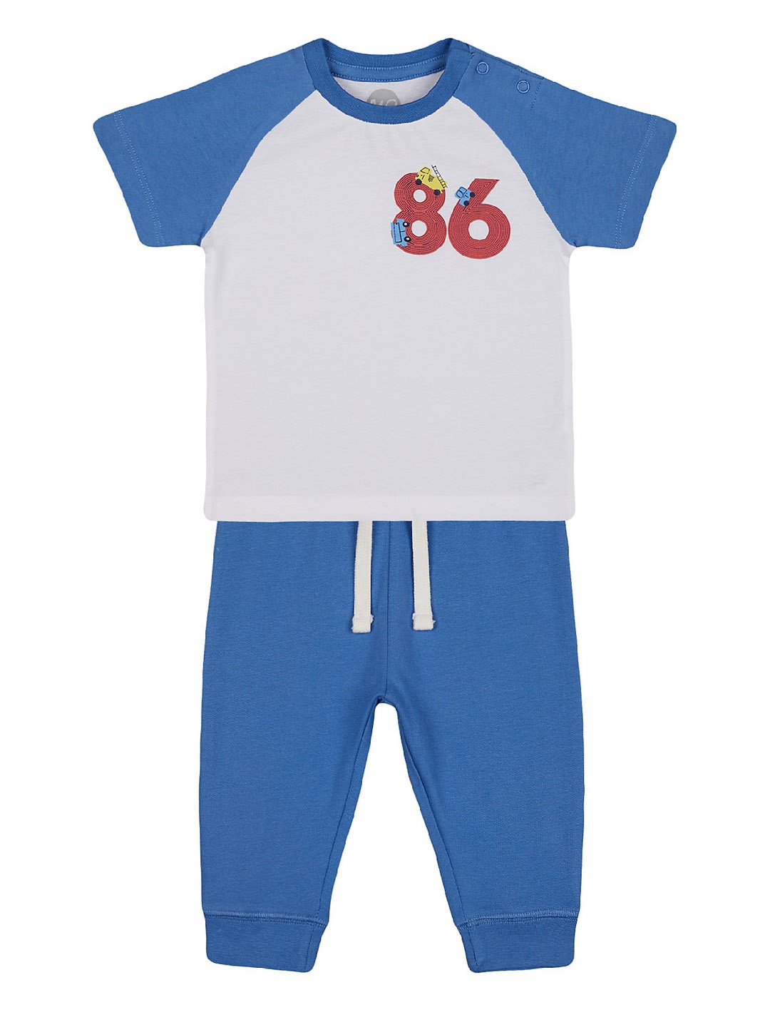 

mothercare Boys Grey & Blue Printed T-shirt with Joggers
