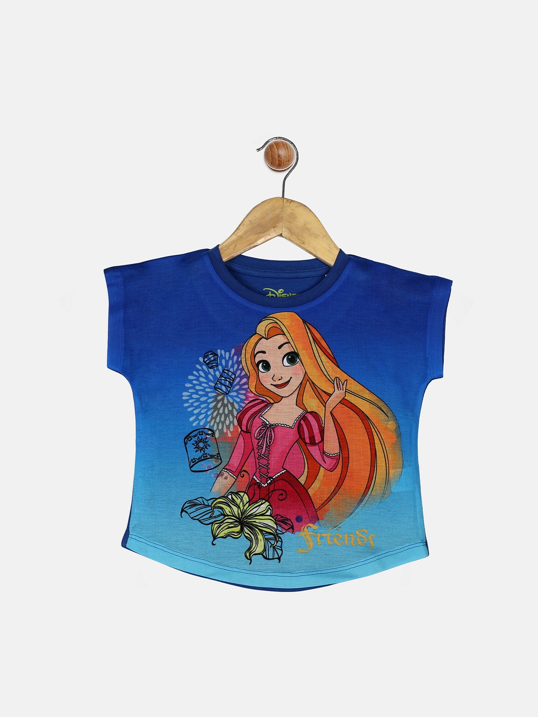 

YK Disney Girls Blue Printed T-shirt